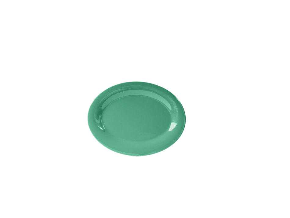 12 Pack 9-1/2" x 7-1/4" x 3/4", Platter, Green Color, Melamine, BPA Free, Dishwasher Safe, Break-Resistant, Shatter-Resistant, No Microwave, No Oven, NSF
