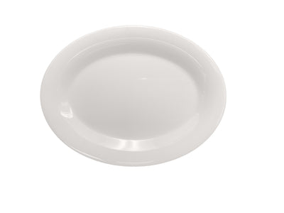 Thunder Group CR209V 9-1/2 Inch Platter Break-Resistant Melamine Ivory
