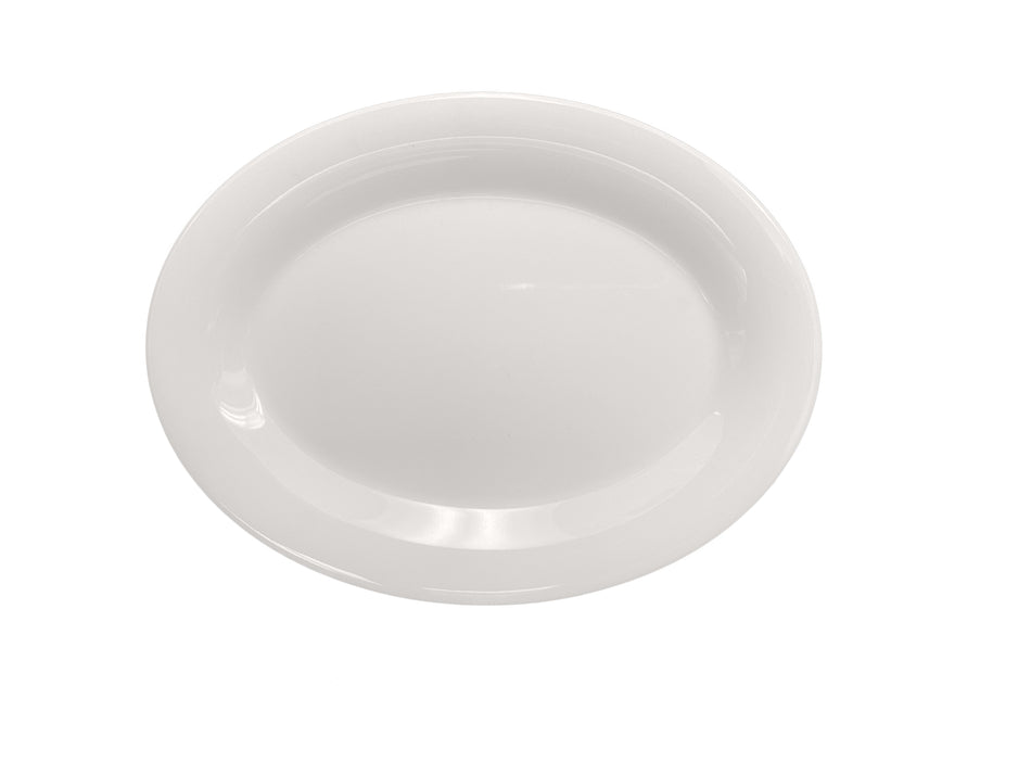12 Pack 9-1/2" x 7-1/4" x 3/4", Platter, Ivory Color, Melamine, BPA Free, Dishwasher Safe, Break-Resistant, Shatter-Resistant, No Microwave, No Oven, NSF