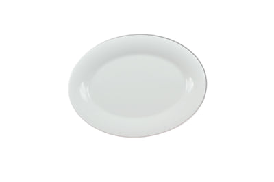 Thunder Group CR209W 9-1/2 Inch Oval Platter White Melamine Break-Resistant
