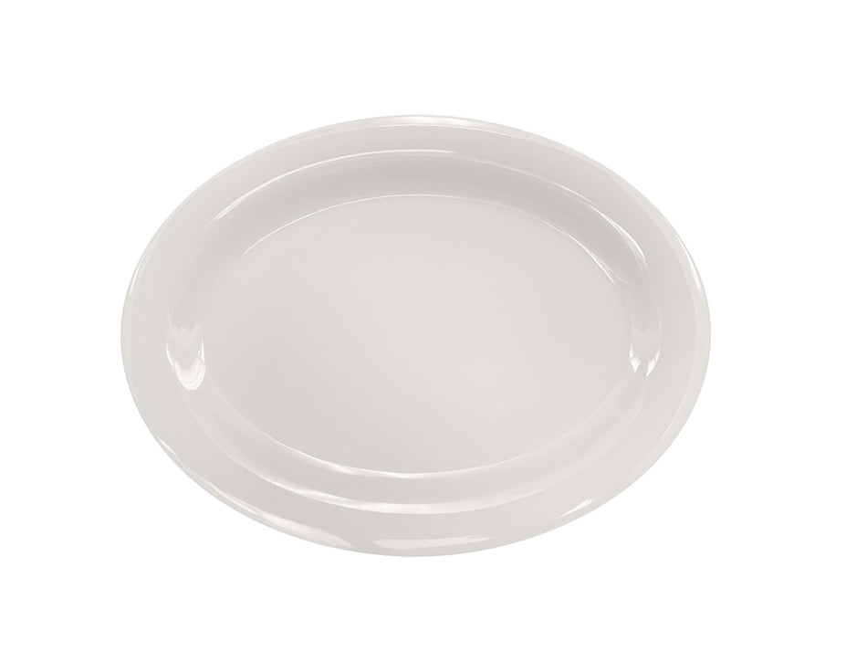 12 Pack 12" x 9" x 3/4", Platter, Ivory Color, Melamine, BPA Free, Dishwasher Safe, Break-Resistant, Shatter-Resistant, No Microwave, No Oven, NSF