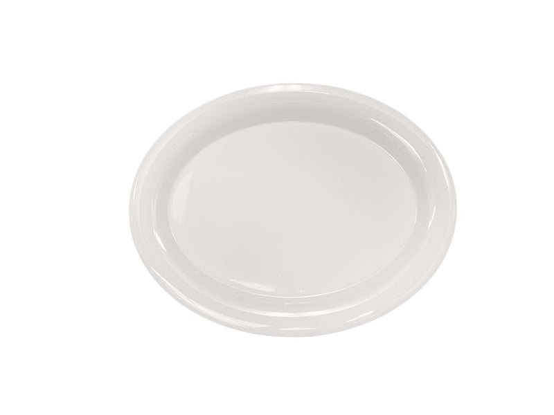 Thunder Group CR213V 13-1/2 Inch Break-Resistant Oval Melamine Platter Ivory
