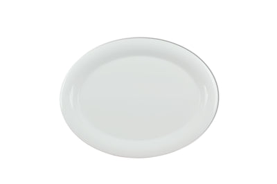 Thunder Group CR213W 13-1/2 Inch Oval Platter Break Resistant Melamine White