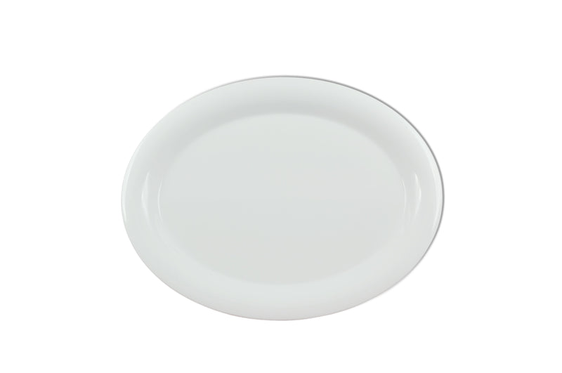 Thunder Group CR213W 13-1/2 Inch Oval Platter Break Resistant Melamine White