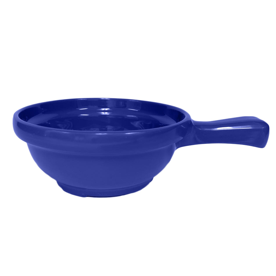 12 Pack 10 oz, 4-5/8" Diameter x 2" Height,, Soup Bowl with 2-1/8" Handle, Purple Color, Melamine, BPA Free, Dishwasher Safe, Break-Resistant, Shatter-Resistant, No Microwave, No Oven, NSF