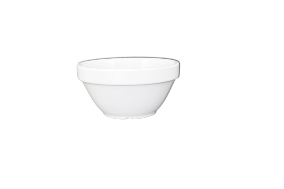 12 Pack 8 oz, 4-1/4" Diameter x 2-1/4" Height, Bouillon Cup, White Color, Melamine, BPA Free, Dishwasher Safe, Break-Resistant, Shatter-Resistant, No Microwave, No Oven, NSF