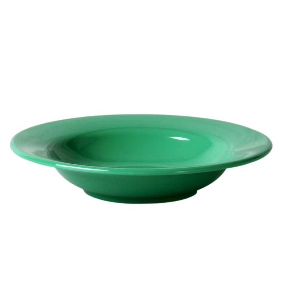12 Pack 8 oz, 7-3/4" Diameter x 1-1/2" Height, Wide Rim Salad Bowl, Green Color, Melamine, BPA Free, Dishwasher Safe, Break-Resistant, Shatter-Resistant, No Microwave, No Oven, NSF
