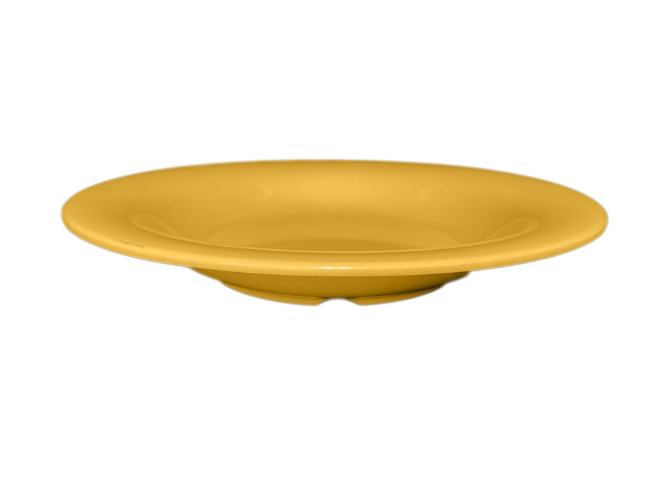 12 Pack 13 oz, 9-1/4" Diameter x 1-3/8" Height, Salad Bowl, Yellow Color, Melamine, BPA Free, Dishwasher Safe, Break-Resistant, Shatter-Resistant, No Microwave, No Oven, NSF