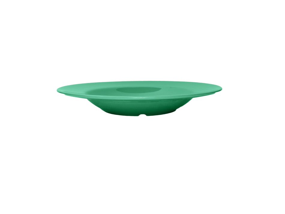 12 Pack 16 oz, 11-1/4" Diameter x 1-5/8" Height, Pasta Bowl, Green Color, Melamine, BPA Free, Dishwasher Safe, Break-Resistant, Shatter-Resistant, No Microwave, No Oven, NSF