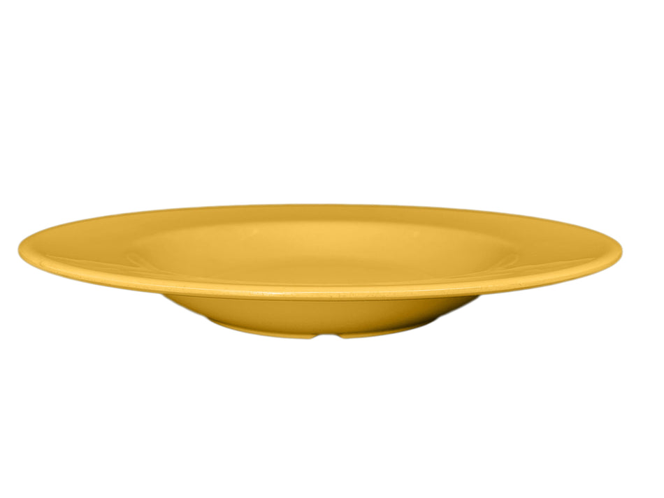 12 Pack 16 oz, 11-1/4" Diameter x 1-5/8" Height, Pasta Bowl, Yellow Color, Melamine, BPA Free, Dishwasher Safe, Break-Resistant, Shatter-Resistant, No Microwave, No Oven, NSF