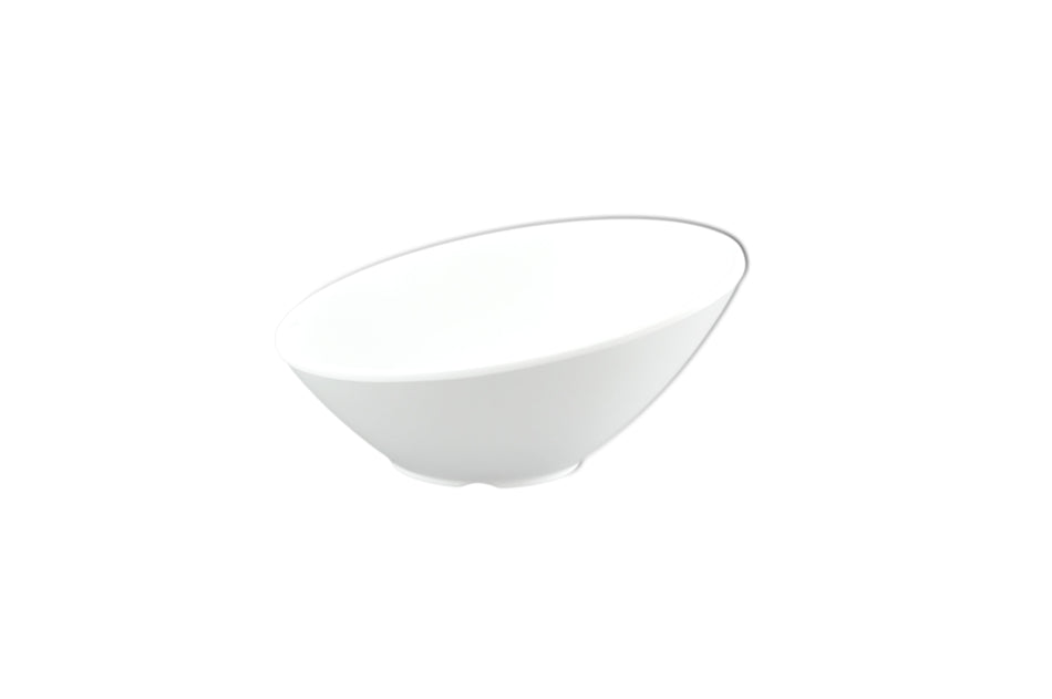 12 Pack 12 oz, 6-1/2" Diameter x 1-7/8" Height (Low Side) & 3-1/4" Height (High Side), Cascade Bowl, White Color, Melamine, BPA Free, Dishwasher Safe, Break-Resistant, Shatter-Resistant, No Microwave, No Oven, NSF