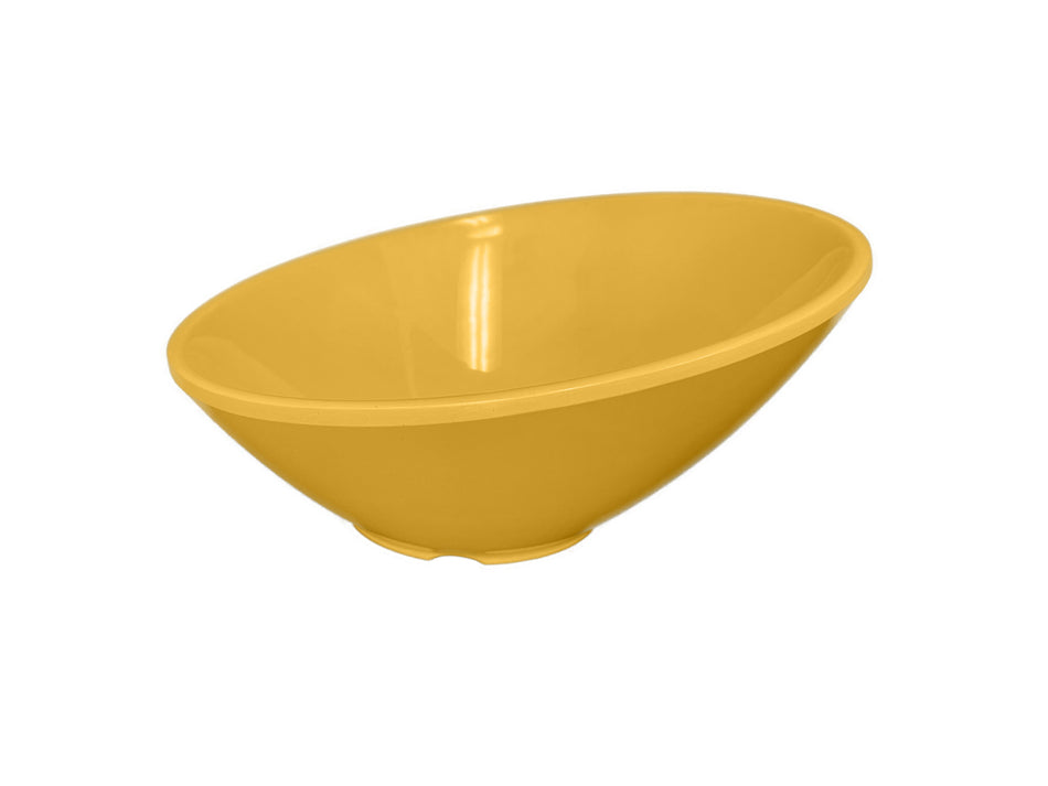 12 Pack 12 oz, 6-1/2" Diameter x 1-7/8" Height (Low Side) & 3-1/4" Height (High Side), Cascade Bowl, Yellow Color, Melamine, BPA Free, Dishwasher Safe, Break-Resistant, Shatter-Resistant, No Microwave, No Oven, NSF