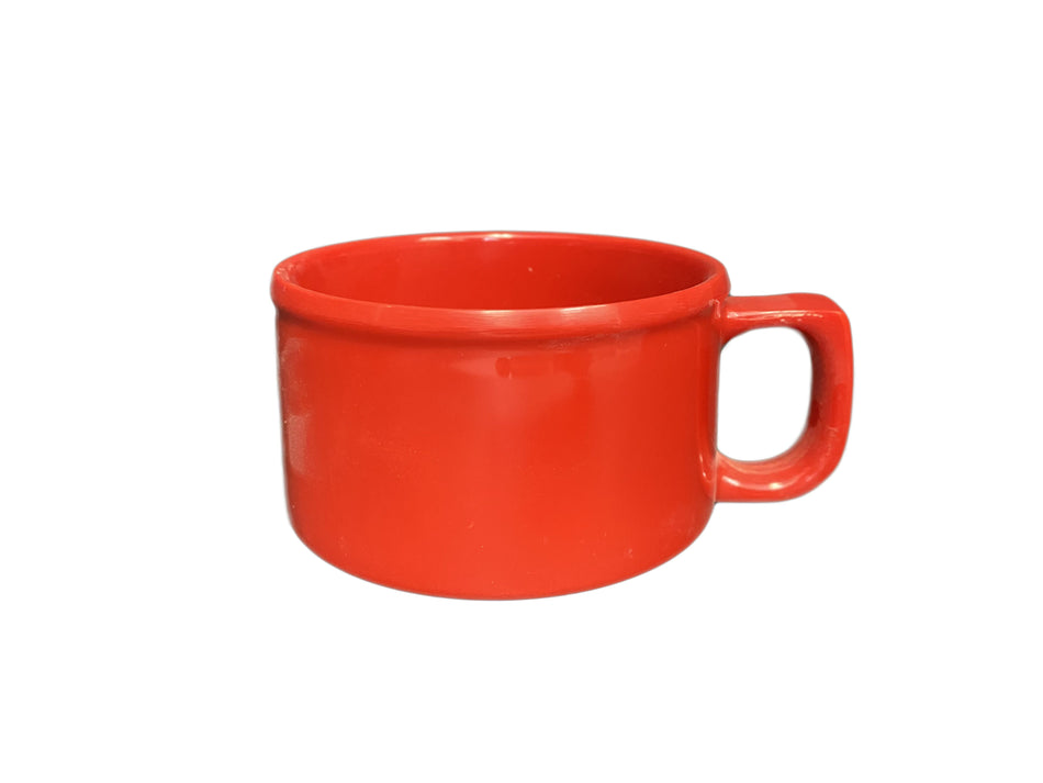 12 Pack 10 oz, 4" Diameter x 2-3/8" Height, Soup Mug, Pure Red Color, Melamine, BPA Free, Dishwasher Safe, Break-Resistant, Shatter-Resistant, No Microwave, No Oven, NSF