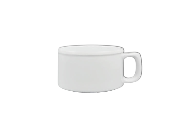 Thunder Group CR9016W 10 Oz Soup Mug with c-handle Break-resistant White Melamine