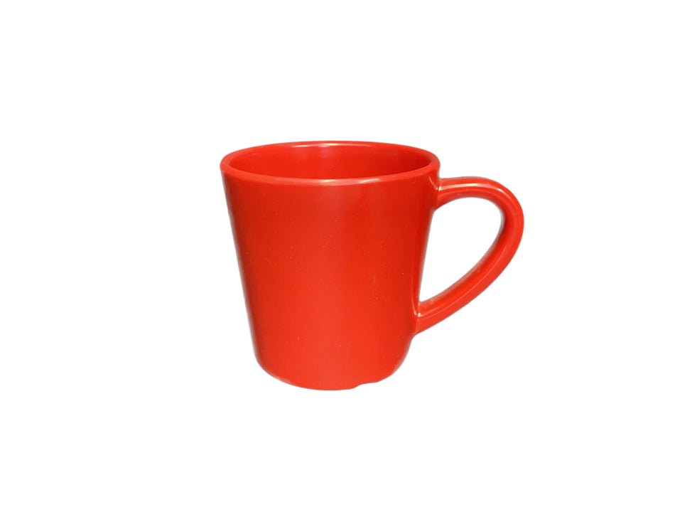 12 Pack 7 oz, 3-1/8" Diameter x 3-1/8" Height, Mug/Cup, Pure Red Color, Melamine, BPA Free, Dishwasher Safe, Break-Resistant, Shatter-Resistant, No Microwave, No Oven, NSF