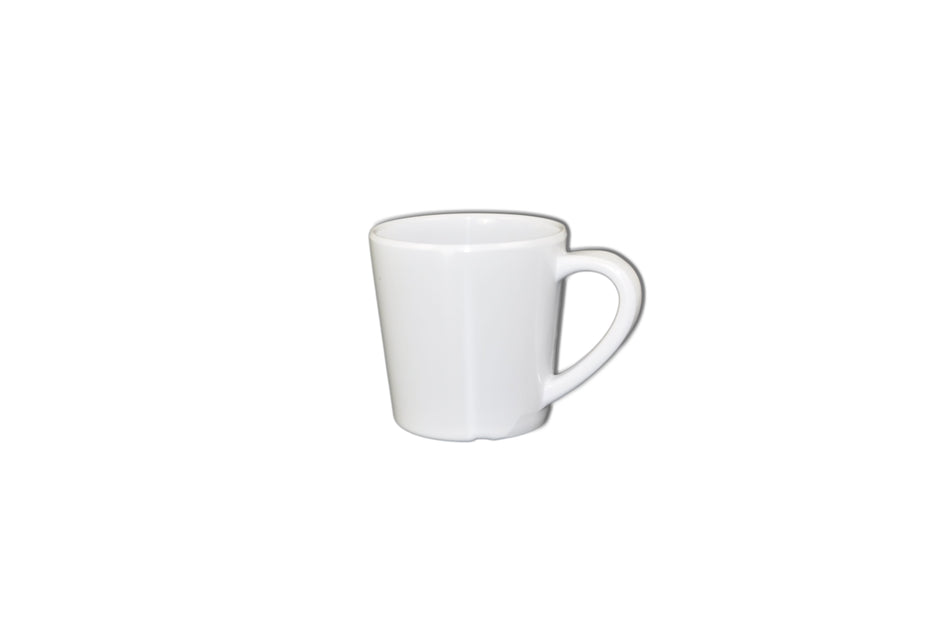 12 Pack 7 oz, 3-1/8" Diameter x 3-1/8" Height, Mug/Cup, White Color, Melamine, BPA Free, Dishwasher Safe, Break-Resistant, Shatter-Resistant, No Microwave, No Oven, NSF
