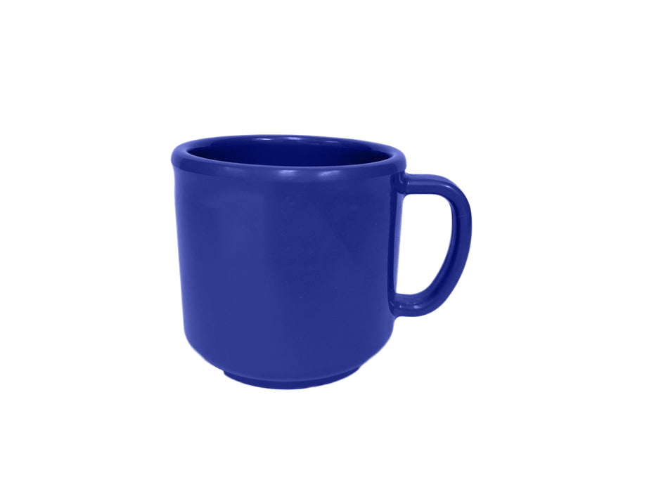 12 Pack 10 oz Mug, 3-3/8" Diameter x 3-1/8" Height, Purple Color, Melamine, BPA Free, Dishwasher Safe, Break-Resistant, Shatter-Resistant, No Microwave, No Oven, NSF