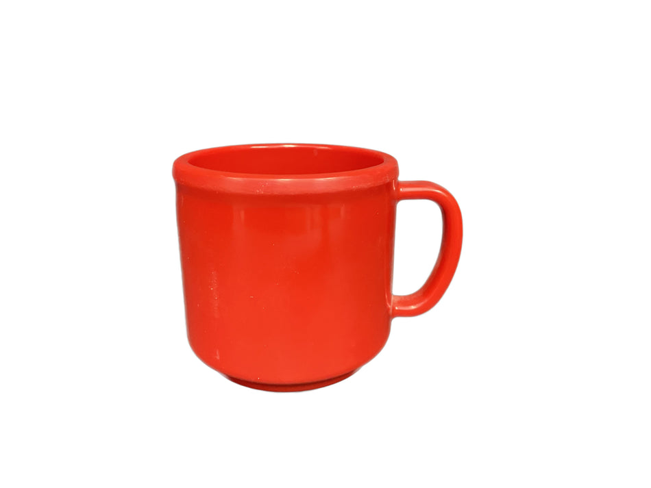 12 Pack 10 oz Mug, 3-3/8" Diameter x 3-1/8" Height, Pure Red Color, Melamine, BPA Free, Dishwasher Safe, Break-Resistant, Shatter-Resistant, No Microwave, No Oven, NSF