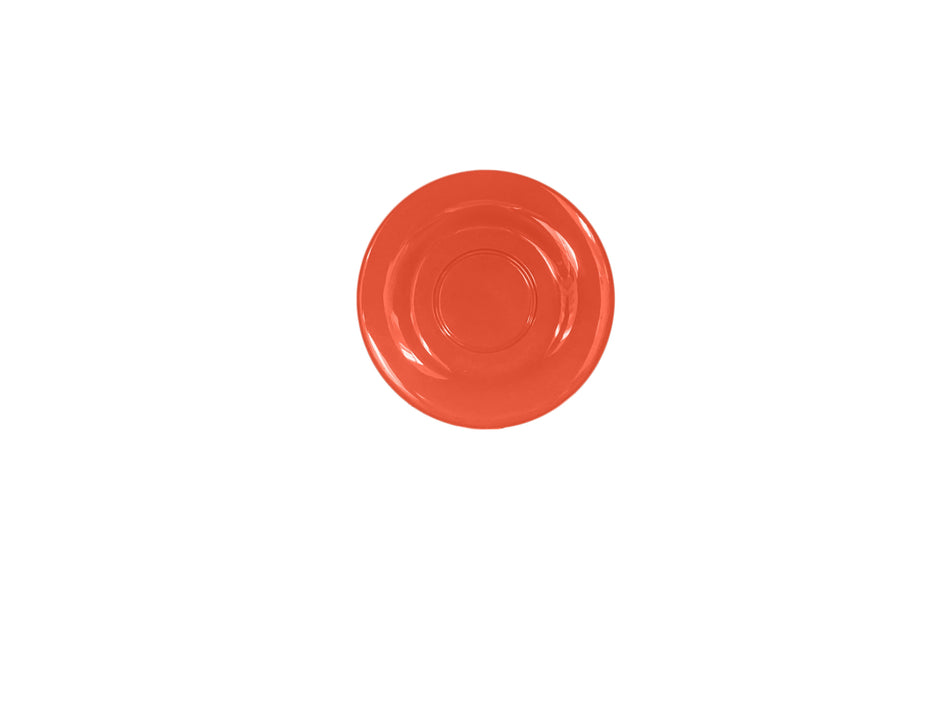 12 Pack 5-1/2" Diameter x 3/4" Height, Saucer For CR313/CR5044, Orange Color, Melamine, BPA Free, Dishwasher Safe, Break-Resistant, Shatter-Resistant, No Microwave, No Oven, NSF