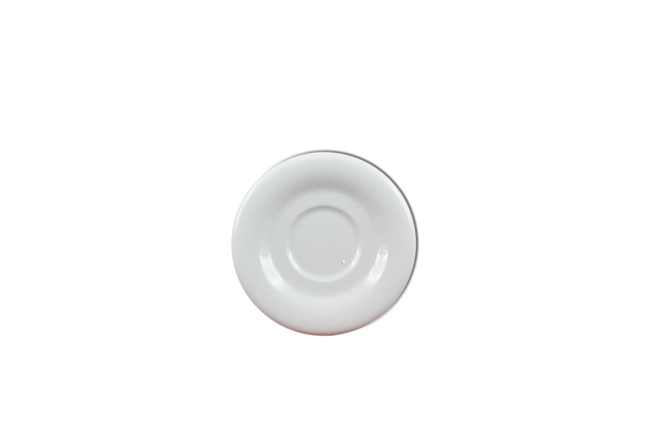12 Pack 5-1/2" Diameter x 3/4" Height, Saucer For CR313/CR5044/ML901/ML9011, White Color, Melamine, BPA Free, Dishwasher Safe, Break-Resistant, Shatter-Resistant, No Microwave, No Oven, NSF