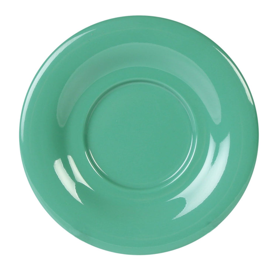 12 Pack 5-1/2" Diameter x 5/8" Height, Saucer For CR303/CR9018, Green Color, Melamine, BPA Free, Dishwasher Safe, Break-Resistant, Shatter-Resistant, No Microwave, No Oven, NSF