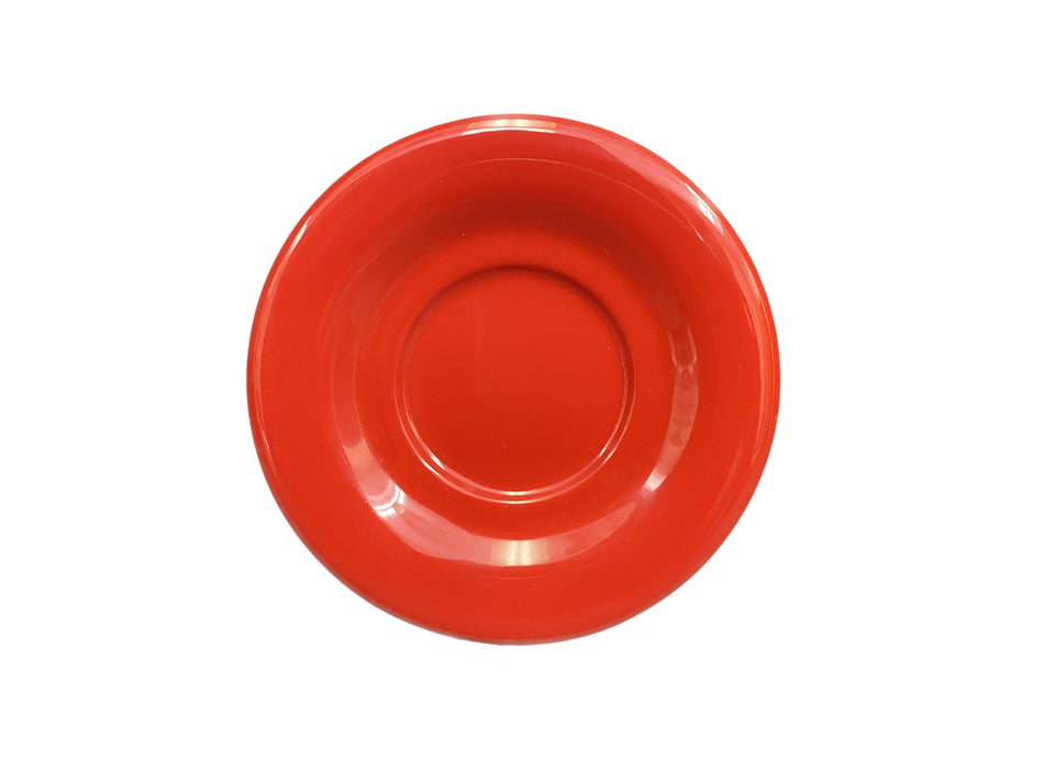 12 Pack 5-1/2" Diameter x 5/8" Height, Saucer For CR303/CR9018, Pure Red Color, Melamine, BPA Free, Dishwasher Safe, Break-Resistant, Shatter-Resistant, No Microwave, No Oven, NSF