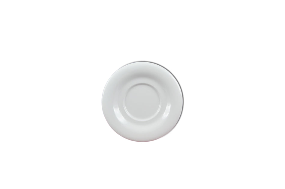 12 Pack 5-1/2" Diameter x 5/8" Height, Saucer For CR303/CR9018, White Color, Melamine, BPA Free, Dishwasher Safe, Break-Resistant, Shatter-Resistant, No Microwave, No Oven, NSF