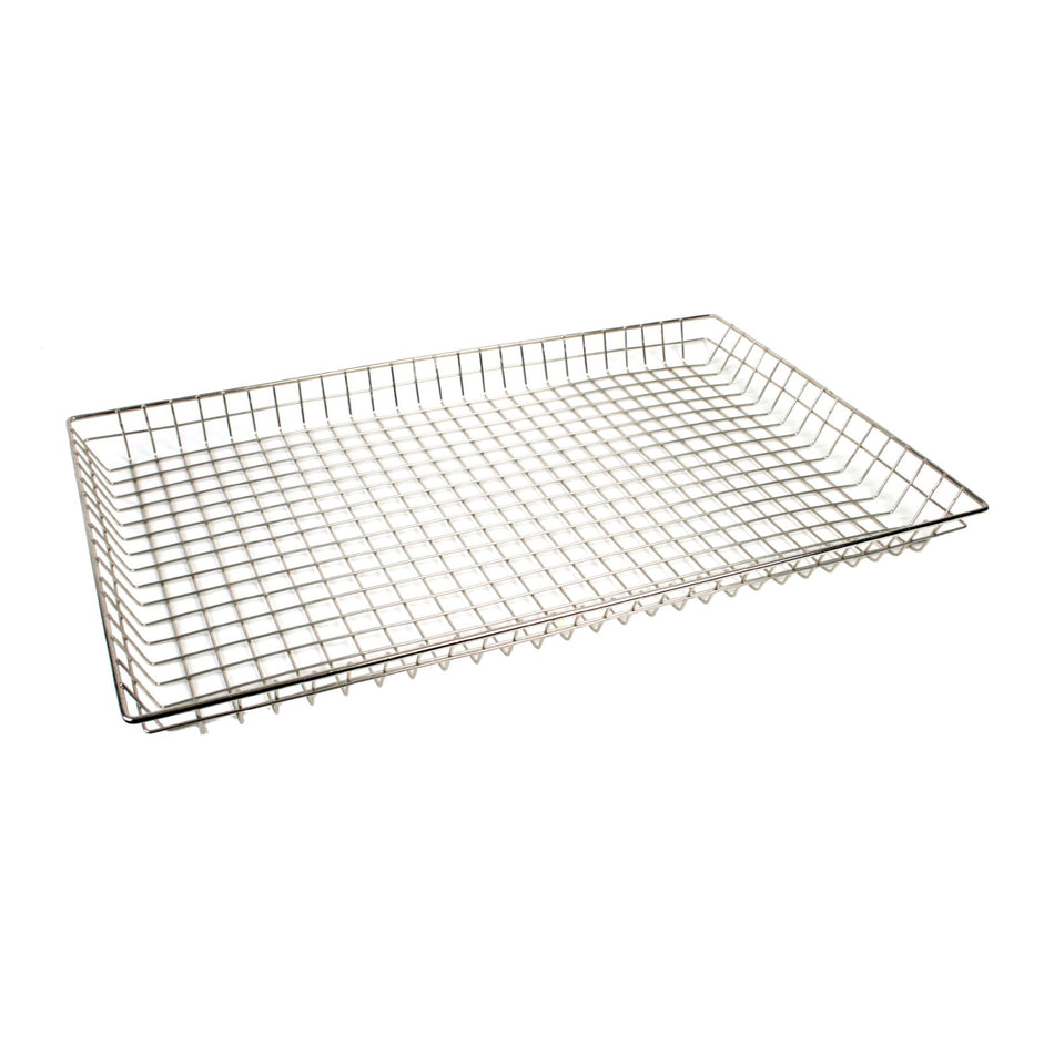 16" x 26" x 2", Wire Donut Basket, Nickel Plated