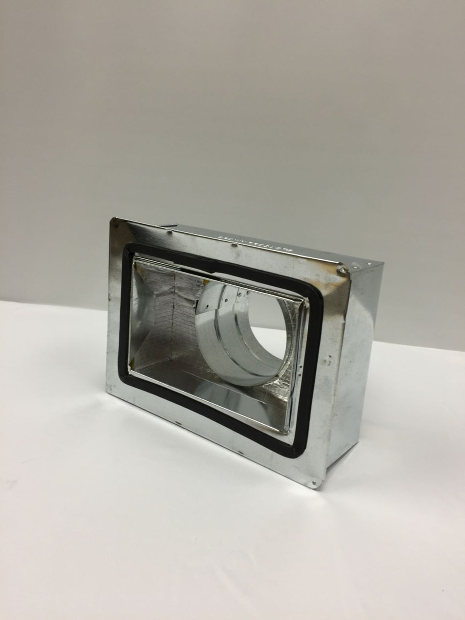 Crown Products 1575G844, 8x4x4 Insulated Register Box, R6, Thermal Seal Gasket, Steel HVAC Duct Fitting