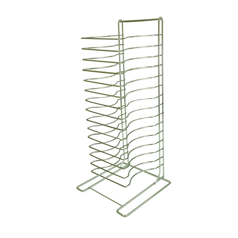 15-Tier Pizza Pan Rack, Welded, Chrome Plated