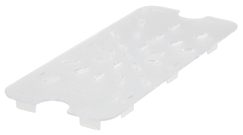 Winco SP73DS 10 Inch Poly-Ware Drain Shelf for 1/3 Size Food Pan Clear