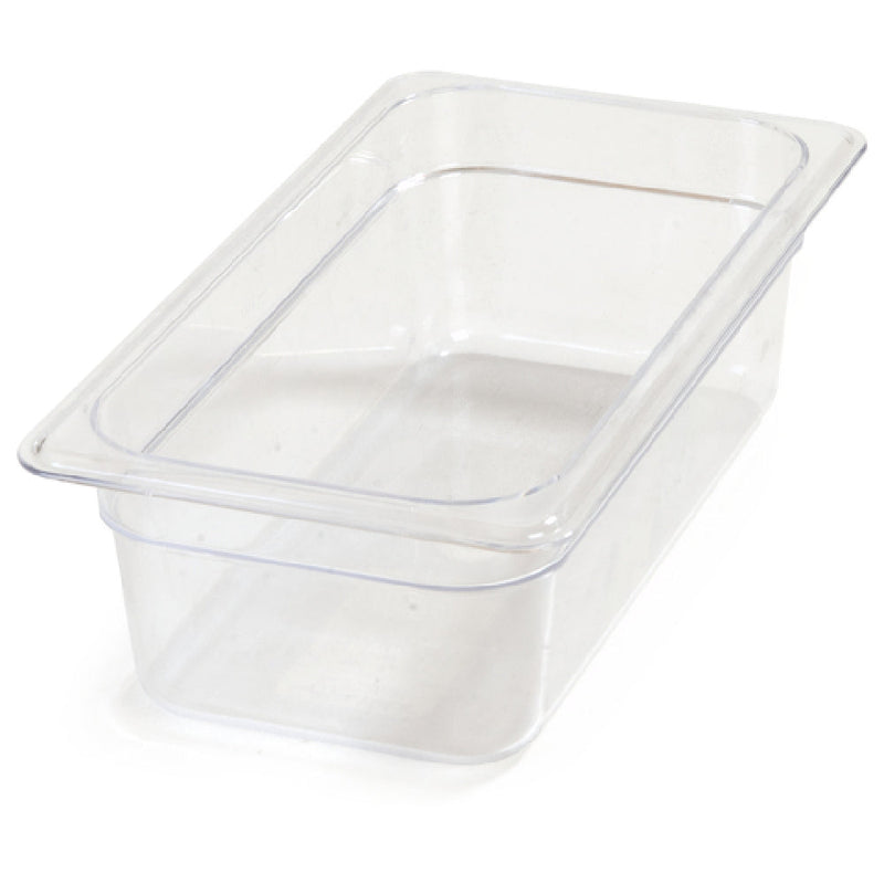 Carlisle 3066107 12-3/4 Inch Clear Polycarbonate Food Pan 3.8 Qt Capacity