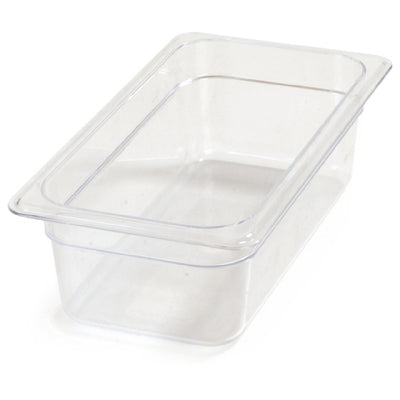 Carlisle 3066107 12-3/4 Inch Clear Polycarbonate Food Pan 3.8 Qt Capacity