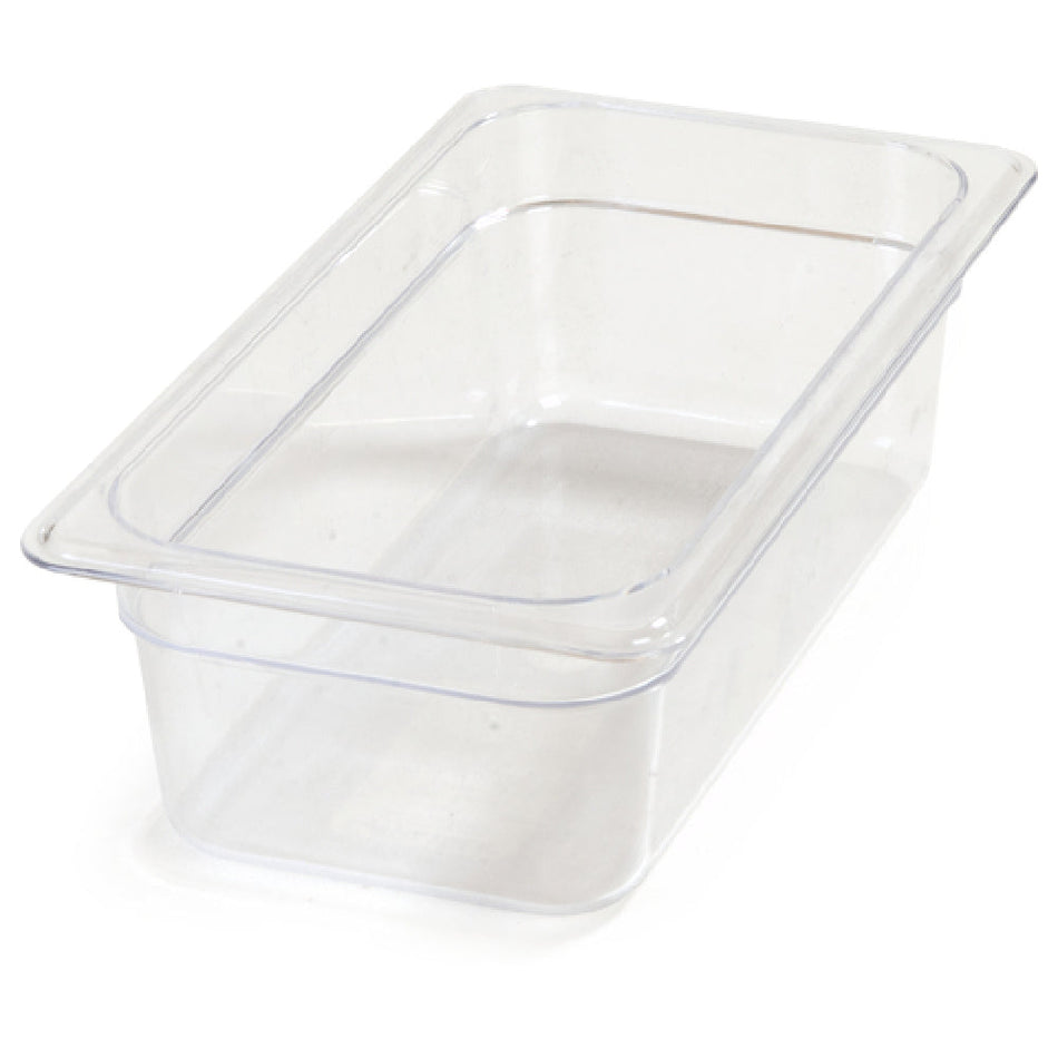Carlisle 3066107 12-3/4 Inch Clear Polycarbonate Food Pan 3.8 Qt Capacity