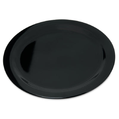 Carlisle 4350003 10 Inch Black Melamine Dinner Plate Dishwasher Safe