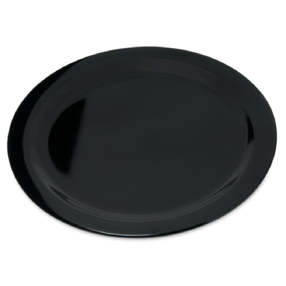 Carlisle 4350003 10 Inch Black Melamine Dinner Plate Dishwasher Safe