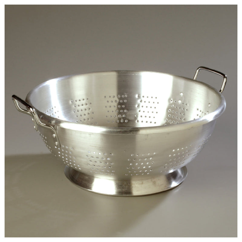 Carlisle 60280 16 Qt Colander 16-1/2 Inch Diameter Aluminum Seamless with Riveted Handles