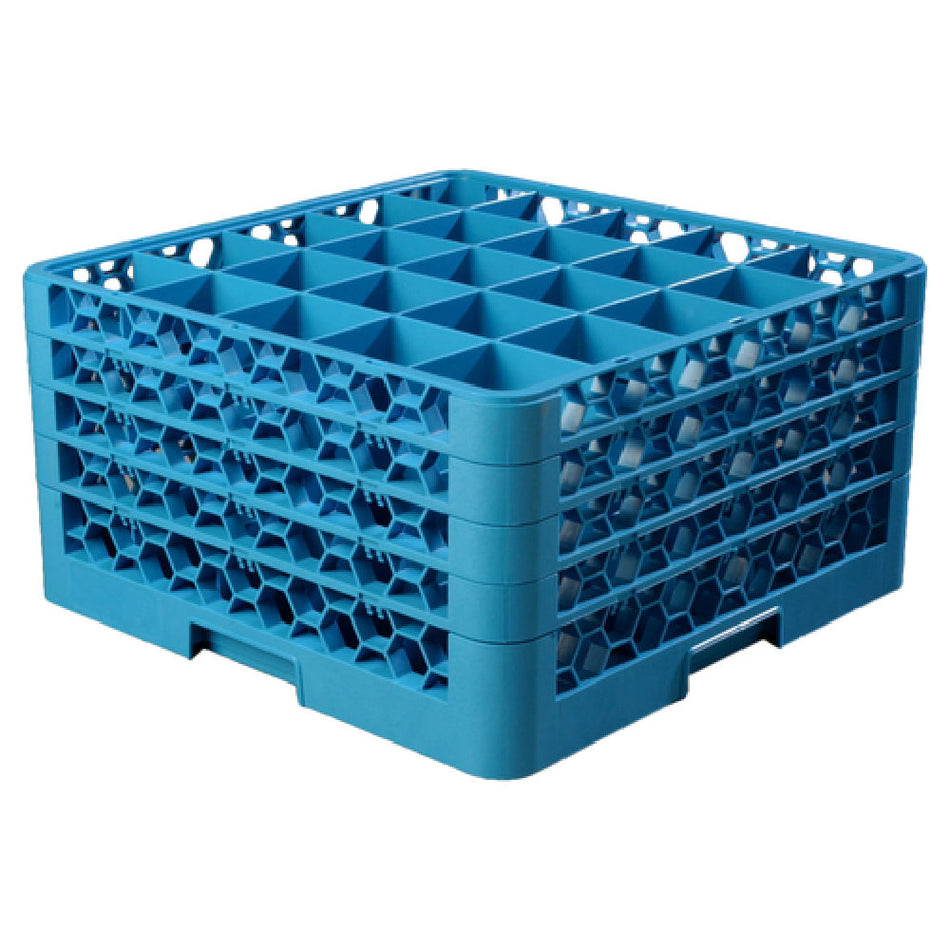 Carlisle RG25-414 19 Inch Dishwasher Glass Rack Blue Polypropylene with Extenders