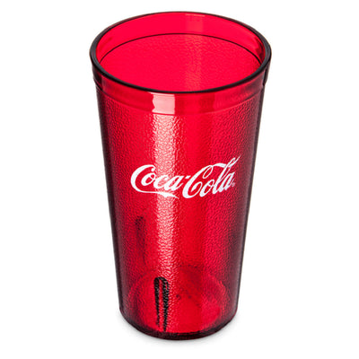 72 Pack Carlisle 52163550D 16 Oz Tumbler Textured Red SAN Plastic Dishwasher Safe
