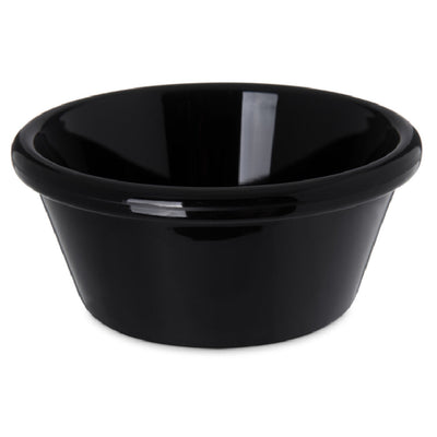 Carlisle 4312603 6 Oz Ramekin Smooth Dishwasher Safe Black SAN