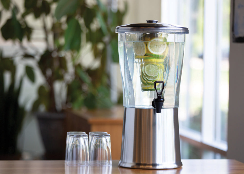 Cold Beverage Dispenser - Service Ideas Essential 3-Gallon Round Stainless