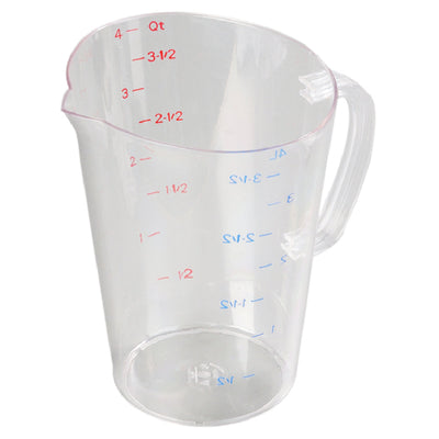 Carlisle 4314507 8.38 Inch 128 Oz Polycarbonate C-Handle Clear Measuring Cup