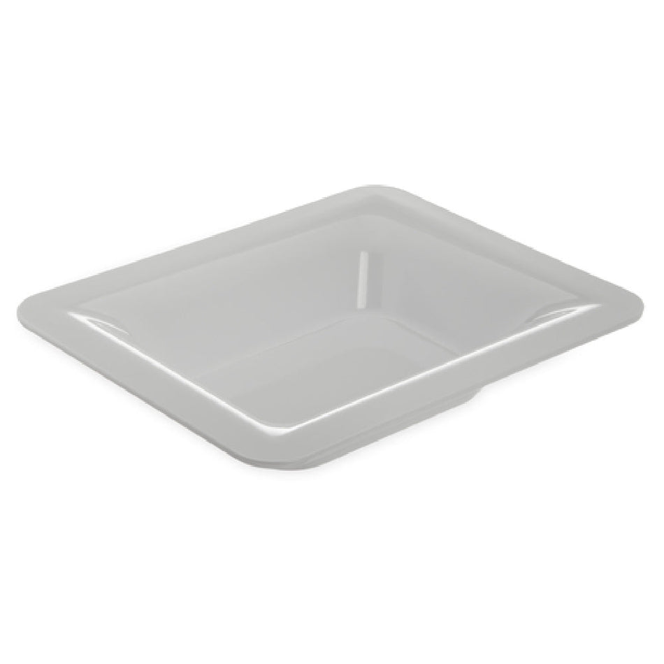Carlisle 4443202 12 Inch White Melamine Food Pan 3.7 Quart Stain Resistant