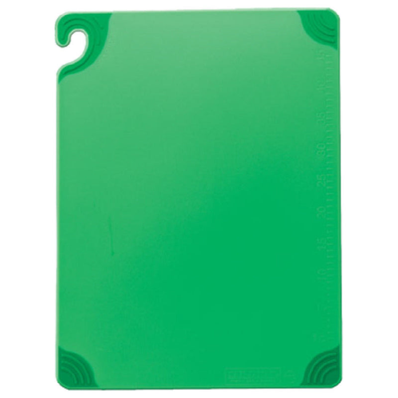 Carlisle CBG121812GN 18 Inch Green Plastic Cutting Board with Anti-Slip Grip Corners