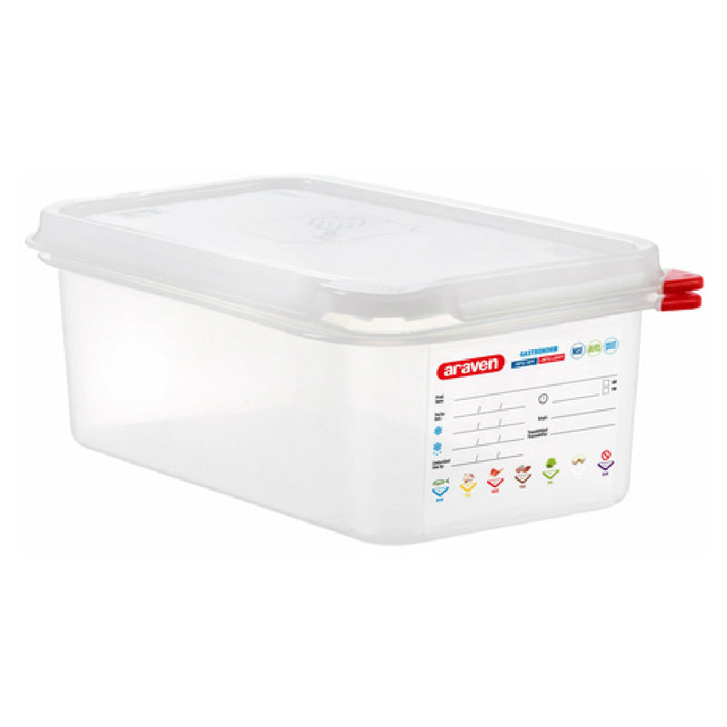 Carlisle 03027 2.9 Quart Food Storage Container GN 1/4 Compatible Polypropylene