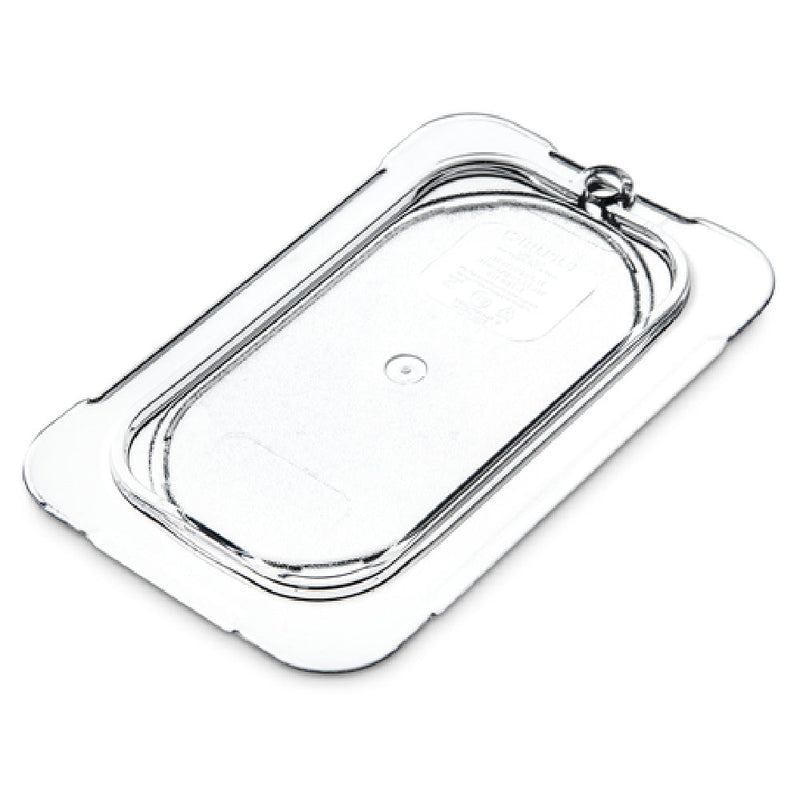 Carlisle 10336U07 6.88 Inch Clear Flat Lid for 1/9 Size Food Pan with Polycarbonate