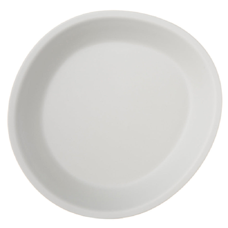 Carlisle 5310123 10 Inch 15 Oz Oblong Coupe Ridge Plate Melamine Gray Finish