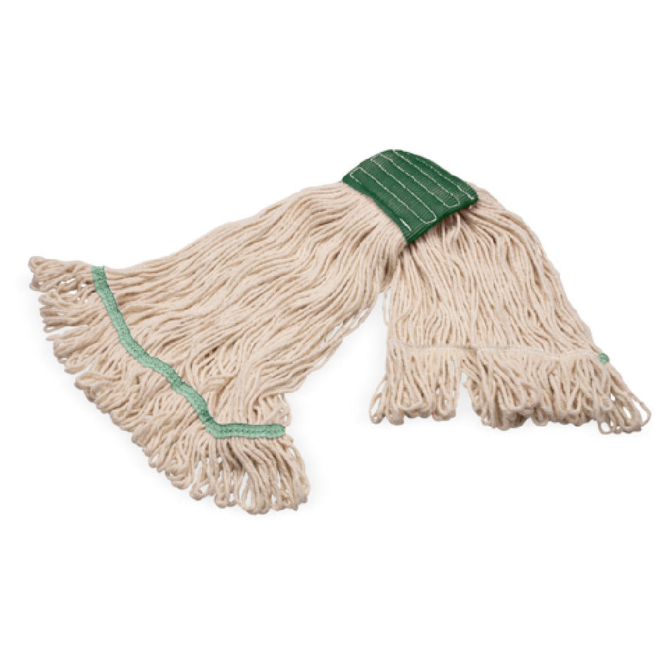 Carlisle 369120G00 Medium Grease Release Wet Mop Head Looped-end Natural Yarn