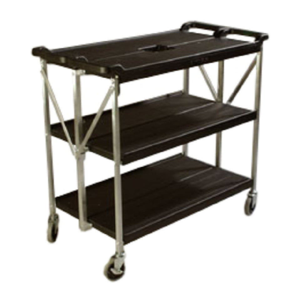 Carlisle SBC203103 40 Inch Utility Cart Open Design Polyethylene Black