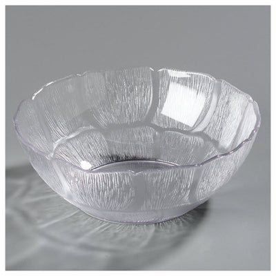 Carlisle 690807 1.2 Quarts Clear Bowl with Floral Edge Polycarbonate